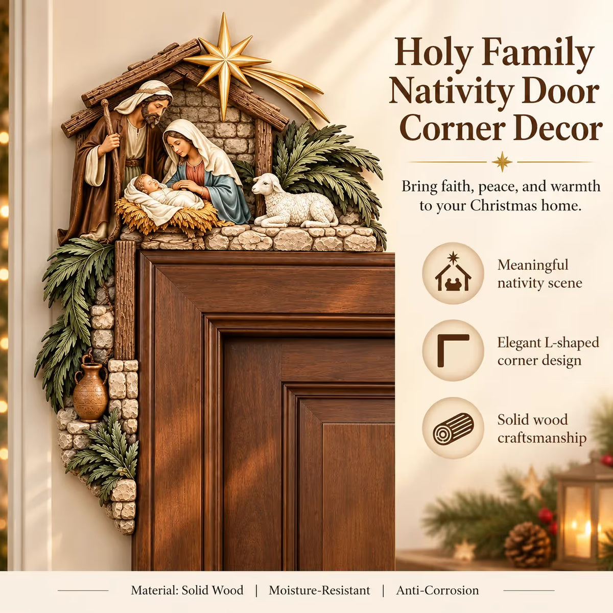 π Christmas Nativity Door Frame Corner Decor β A Meaningful Holiday Accent β¨