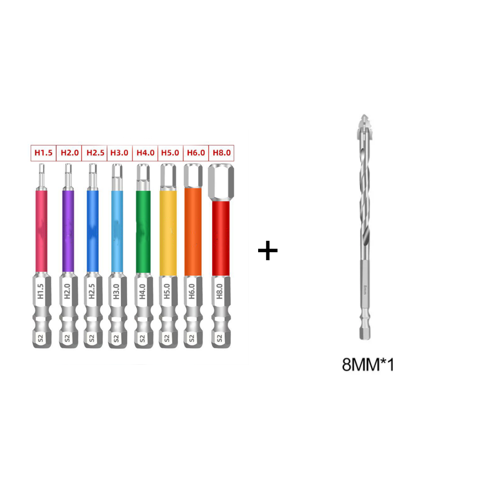 π οΈ50% OFF NOW! Magnetic Anti-Slip Screwdriver Bit Set β S2 Steel Hex Driver Bits for Electric Screwdriver & Hand Repair Work