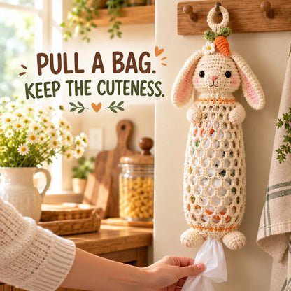 🔥LAST DAY 49% OFF – 🌼 Cottage Harvest KeepersTM — Crochet Animal Bag Holder DIY Kit | 11 Adorable Designs