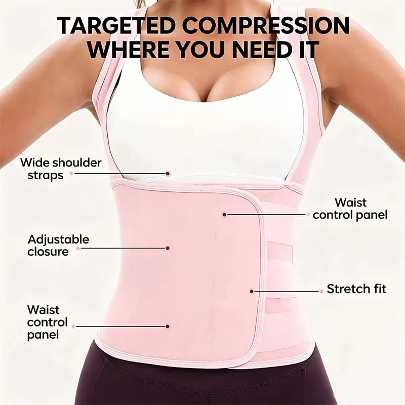 Women's Zip-Up Compression Shapewear Vest - Athletic Active Tops 🏋️‍♀️