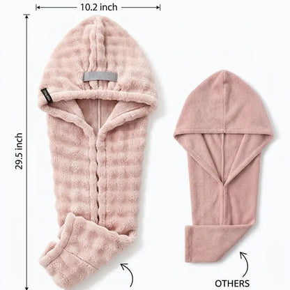 Extra-Thick Microfiber Hair Drying Towel Cap, Super Absorbent Quick-Dry Hair Wrap for Wet Hair 🧖