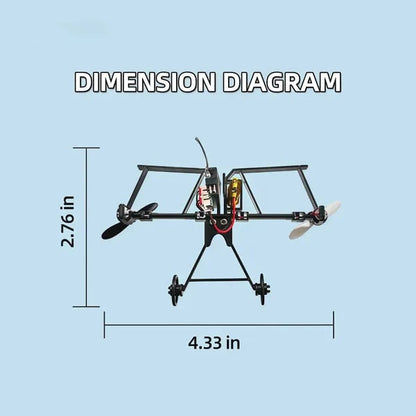 RC Paper Airplane Kit, Remote Control Plane with Gyro Stabilizer & Dual Propellers, DIY Foldable Flying Toy, Easy-to-Fly STEM Toy, Birthday Gift for Kids Boys & Adults(副本)