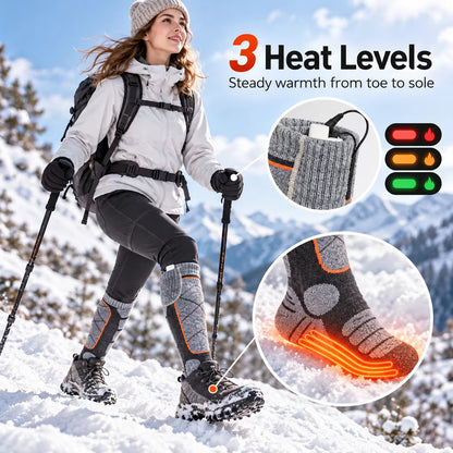 3-Step Temp USB Charging Foot Warm Stockings