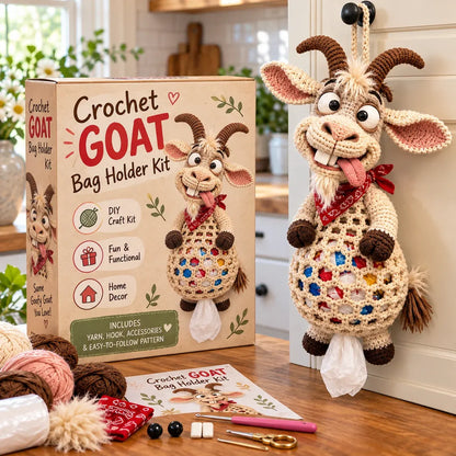 🔥LAST DAY 49% OFF – 🌼 Cottage Harvest KeepersTM — Crochet Animal Bag Holder DIY Kit | 11 Adorable Designs