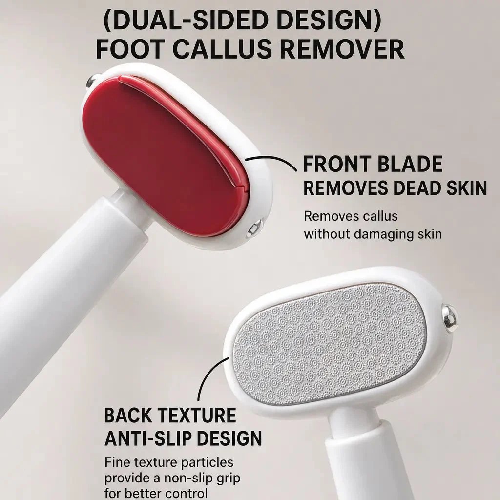 Dual‐Sided Foot Callus Remover,  Stainless Steel Blade Foot Scraper 🦶