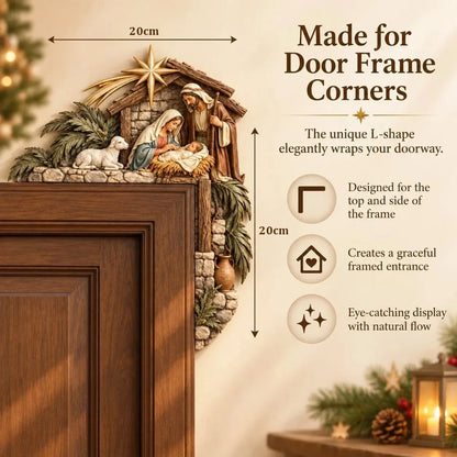📍 Christmas Nativity Door Frame Corner Decor — A Meaningful Holiday Accent ✨