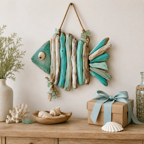 😍2D Lighted Coastal Fish Wall Decor-30*26cm