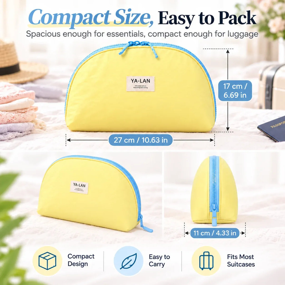 3-in-1 Travel Underwear Organizer Bag – Bra, Panty & Socks Storage Pouch