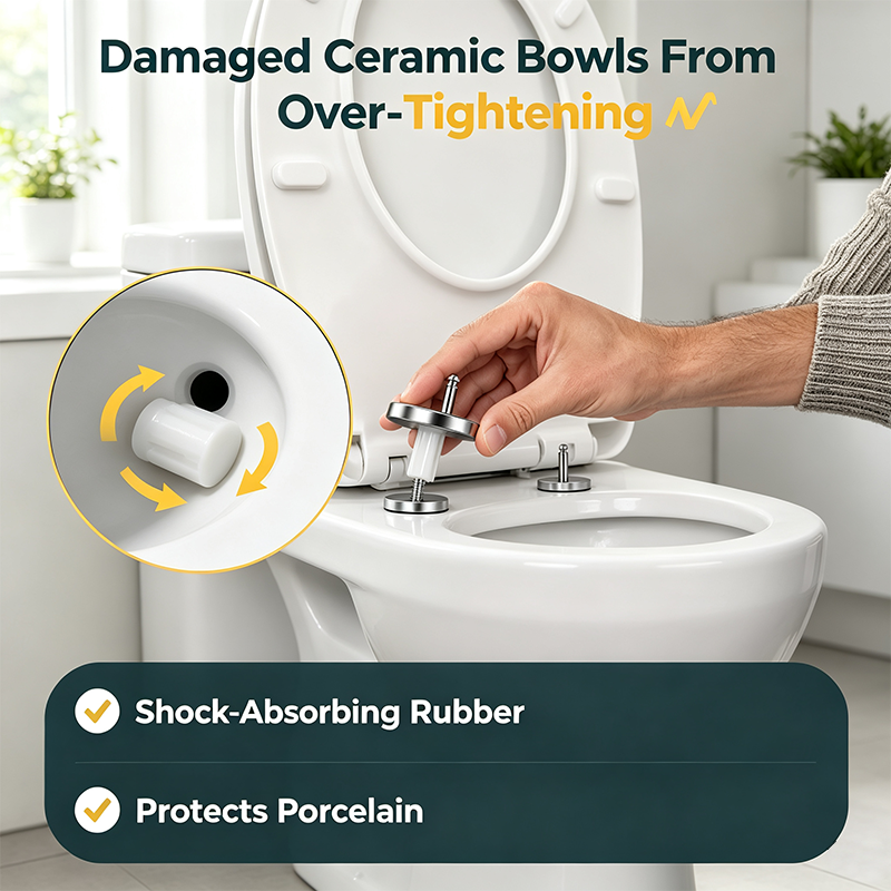 2 Counts, Universal Toilet Seat Expansion Screw Bolts, Thickened Stainless Steel🔩