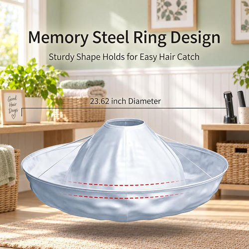 Portable Waterproof Hair Cutting Cape - Reusable Barber Bib Hair Catcher Apron for Household & Salon