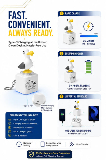 Seagull MINE! Button Keychain-Real Sound & LED Light, Funny Interactive Gift for Friends & Family summerwins