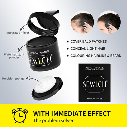 Magnetic Refillable Hair Root Touch Up Powder - Waterproof Gray Coverage & Hairline Concealer ✨