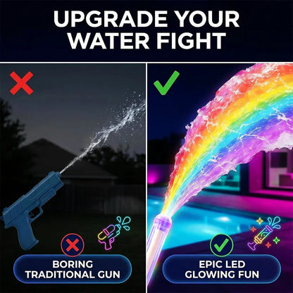 🌈Glowing Rainbow LED Water Blaster- Summer Fun That Pops Like Magic! ✨