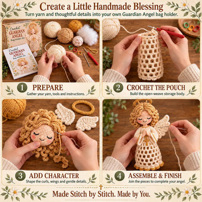 🧶 Beginner-Friendly Blessed Home Crochet Bag Holder DIY Kit | 4 Faith-Inspired Designs with Yarn, Tools & Guide Included ✝️