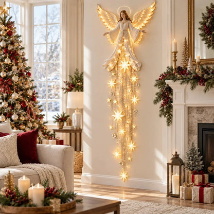 ✨🔥 Angel Blessing Starfall Wall LightTM – Heavenly Christmas Wall Decor