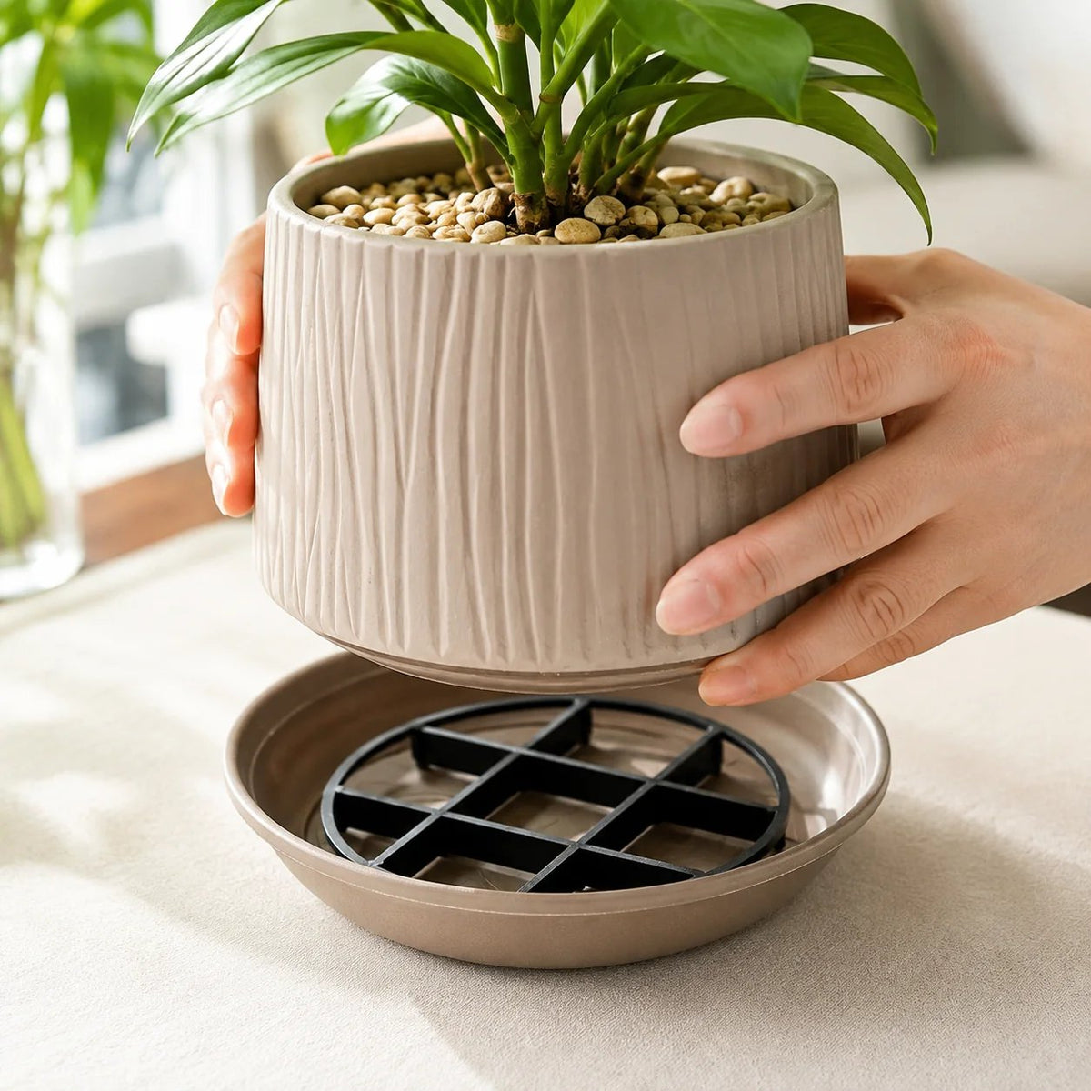 🪴 Root-Saving Raised Pot Stand – Better Airflow, Faster Drainage & Cleaner Floors