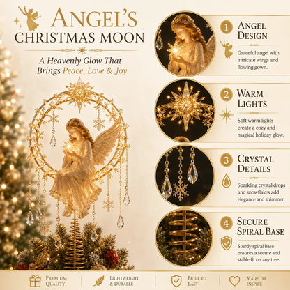 🔥Last Day 49% OFF✨ Angel’s Christmas MoonTM Lighted Angel Tree Topper