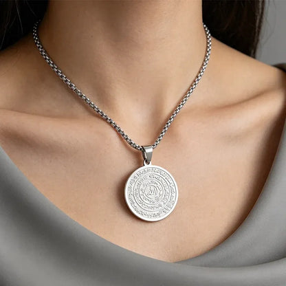 💕✨ Arabic Calligraphy Stainless Steel Necklace – Buy 1, Get 1 FREE | Keep One, Gift One
