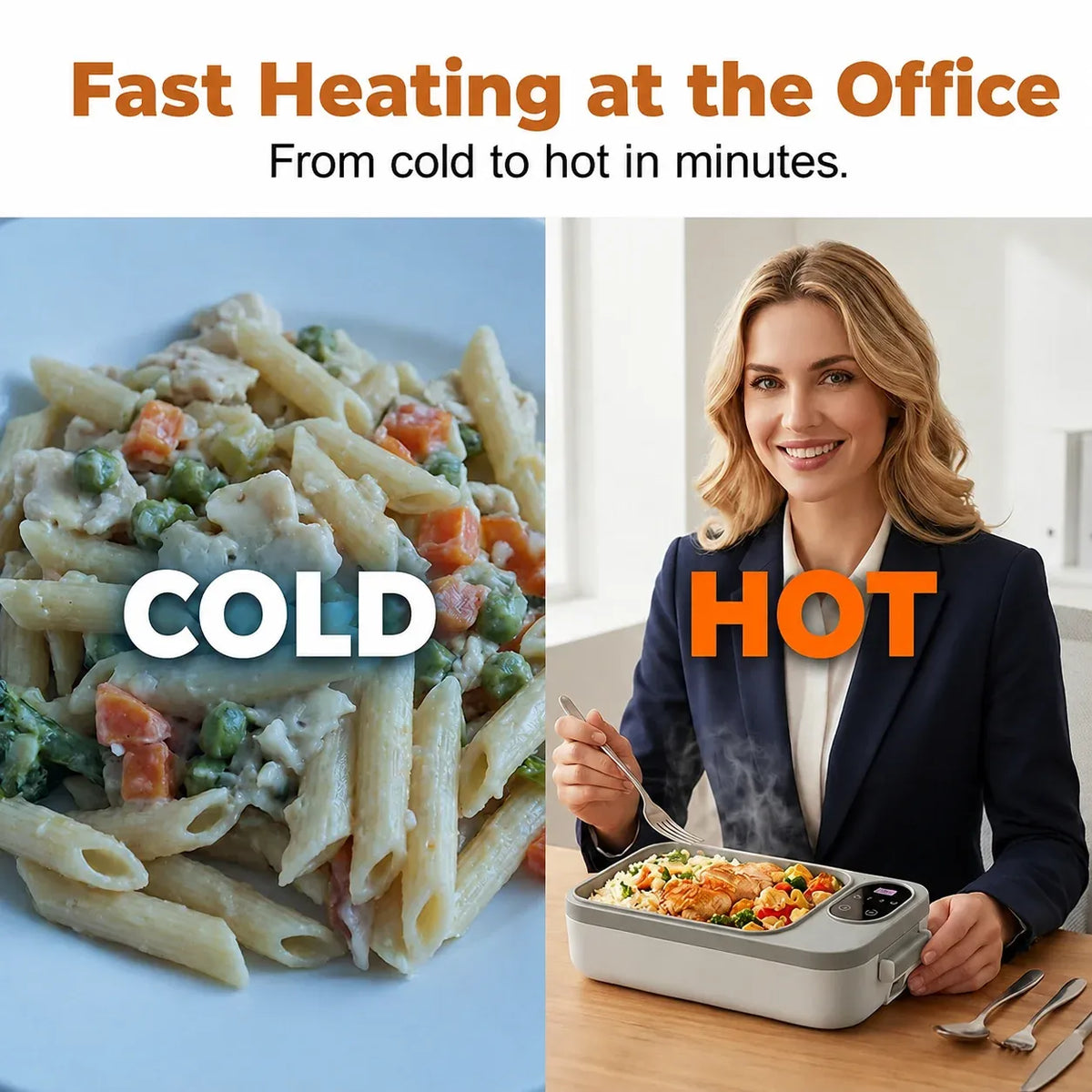 ⚡ Portable electric lunch box with self-heating 🔋🌡️