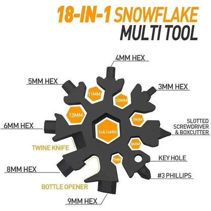 Viral 18‐in‐1 Snowflake Multi‐tool Stainless Steel Portable Wrench ❄️