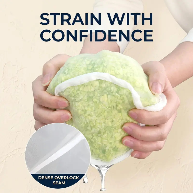 3 Pcs Bowl-Shaped Nylon Nut Milk Bag, Reusable Strainer Bags 🥛