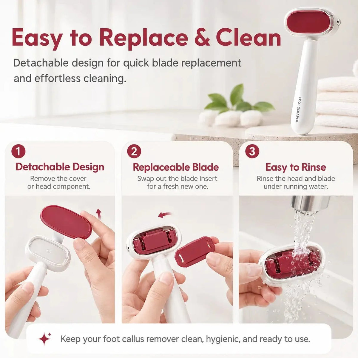 Dual‐Sided Foot Callus Remover,  Stainless Steel Blade Foot Scraper 🦶