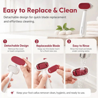 Dual‐Sided Foot Callus Remover,  Stainless Steel Blade Foot Scraper 🦶