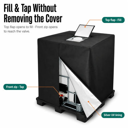 💧 Waterproof IBC Tote Cover – Heavy-Duty, UV-Blocking, Secure Fit