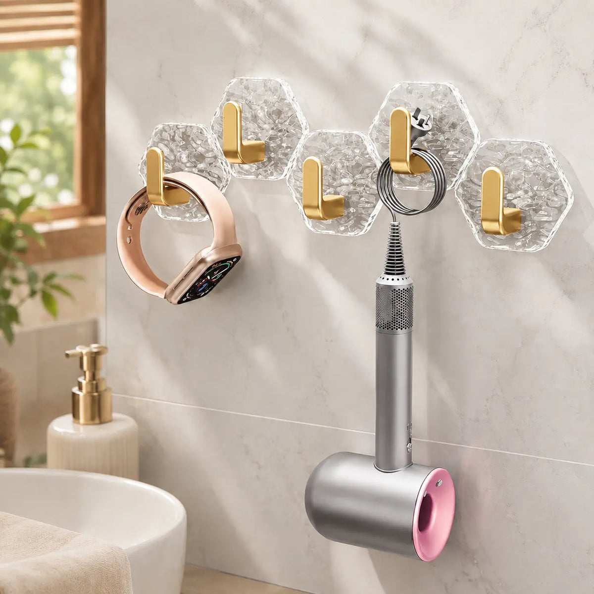 10 Pack Adhesive Wall Hooks for Kitchen and Bathroom