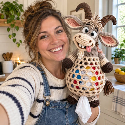 🔥LAST DAY 49% OFF – 🌼 Cottage Harvest KeepersTM — Crochet Animal Bag Holder DIY Kit | 11 Adorable Designs