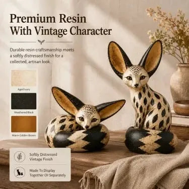 🔥 Limited Time – 50% OFF! 🦊 Vintage Fennec Fox Sculpture