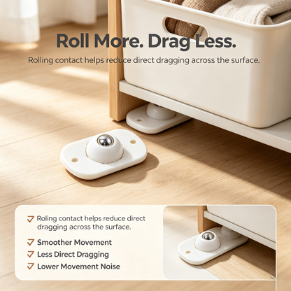 Stick-On 360° Mini Caster Wheels（12Pcs）