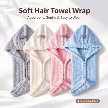 Extra-Thick Microfiber Hair Drying Towel Cap, Super Absorbent Quick-Dry Hair Wrap for Wet Hair 🧖