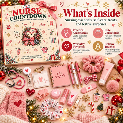 ❤️ CareHeroTM 24-Day Advent Calendar – Heartfelt Holiday Countdown Gift for Nurses