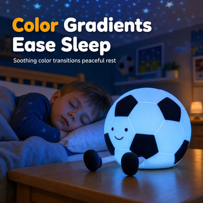 ⏳Limited-time 50% off⏰Rechargeable Soccer Night Lights – Soft Glow, Tap Control, Kid-Safe⚽💡