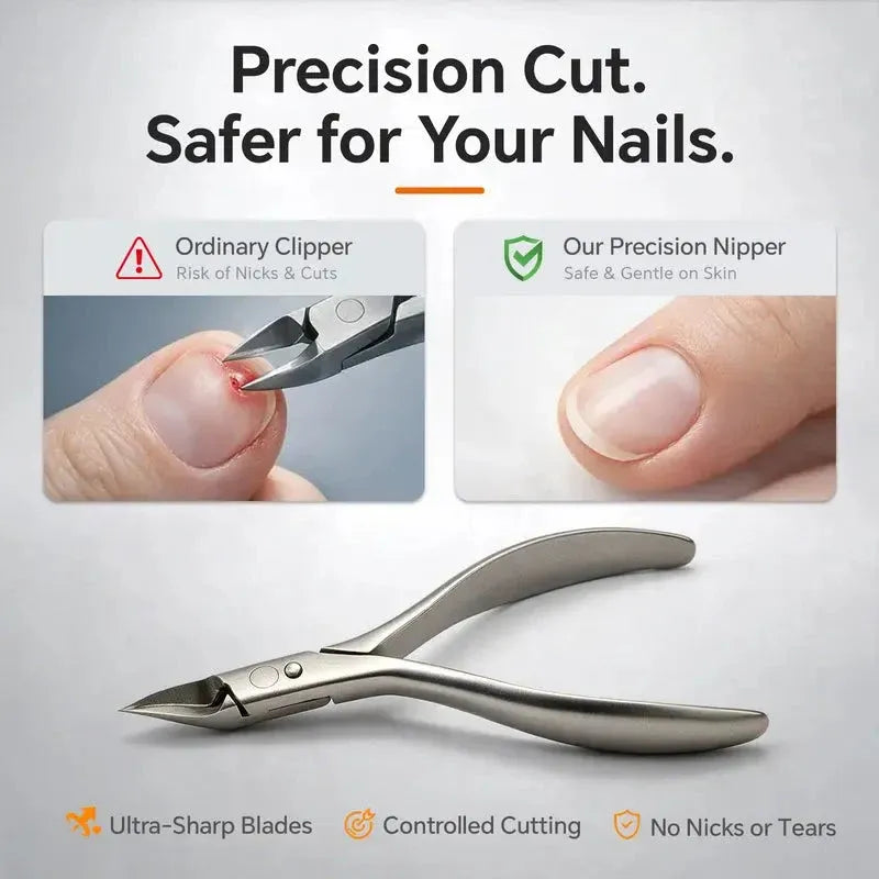 📢50% OFF !! ⏰Stainless Steel Ingrown Toenail Clipper and Dead Skin Nipper 2 Piece Manicure Set