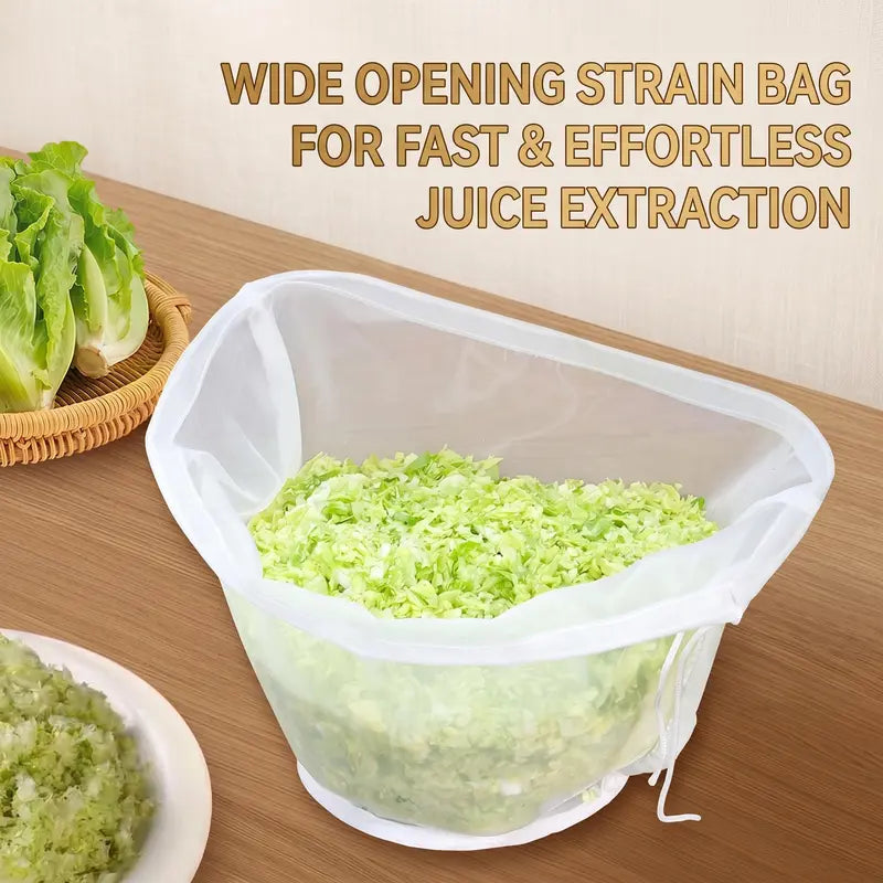 3 Pcs Bowl-Shaped Nylon Nut Milk Bag, Reusable Strainer Bags 🥛