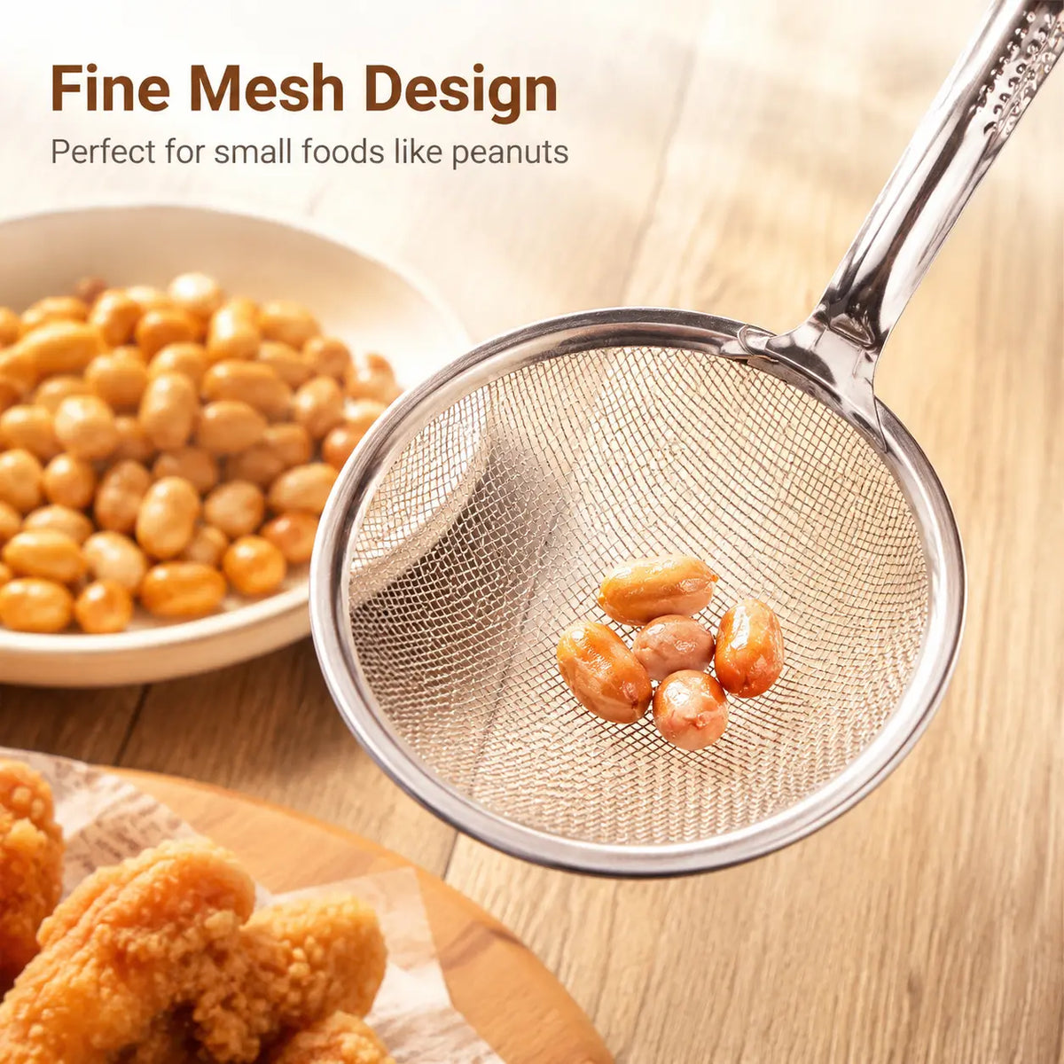 🍟 2-in-1 Stainless Steel Oil Strainer Tongs