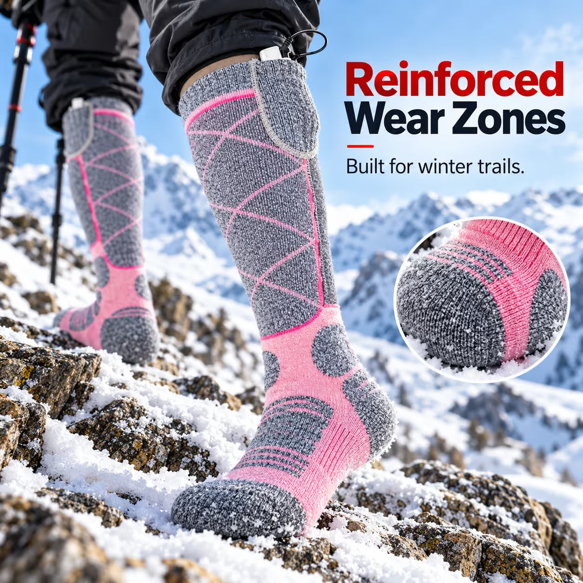 3-Step Temp USB Charging Foot Warm Stockings