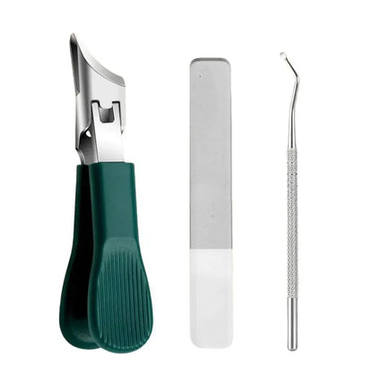 Three-Piece Set of Beak-Shaped Nail Clippers with Ergonomic Design