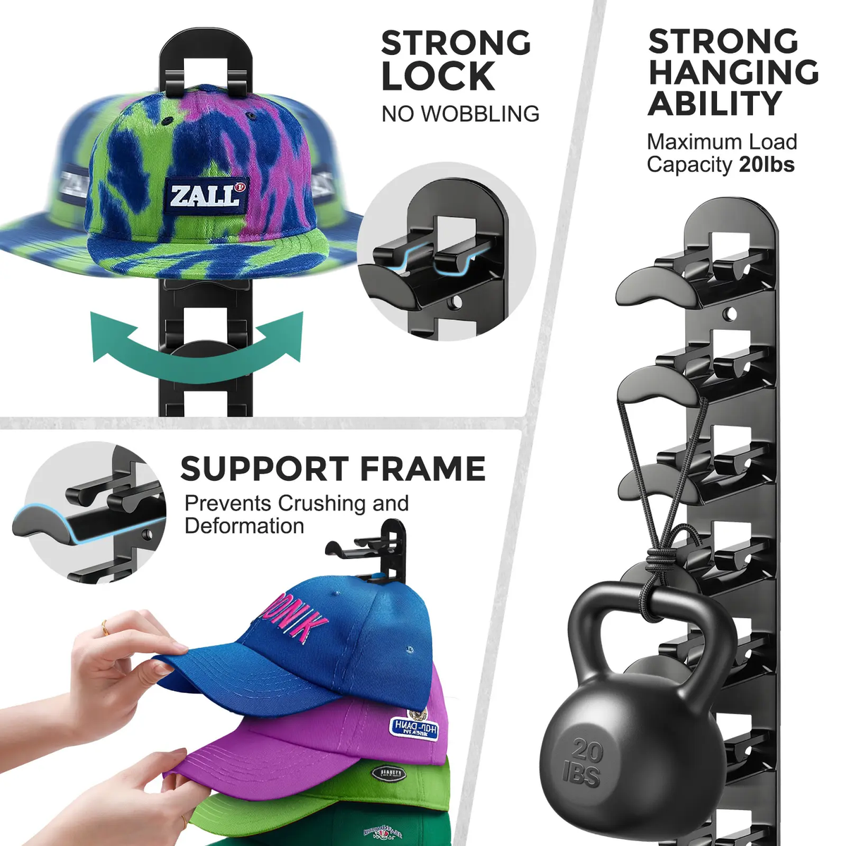 🧢Wall-mounted hat rack – each rack can hold 10 hats🧢 - image 5