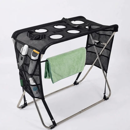Folding Pet Grooming Hammock Quick Dry Mesh Anti-Scratch Pet Bathing Rack Multi Hole Detachable Dog Grooming Table Cat Grooming