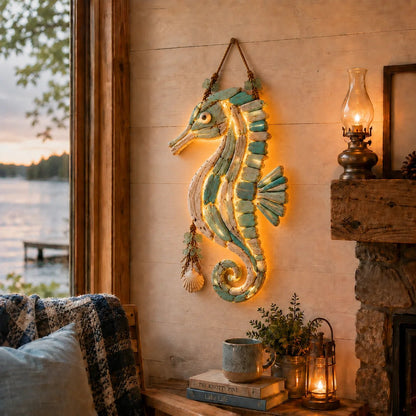 😍2D Lighted Coastal Fish Wall Decor-30*26cm