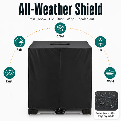 💧 Waterproof IBC Tote Cover – Heavy-Duty, UV-Blocking, Secure Fit