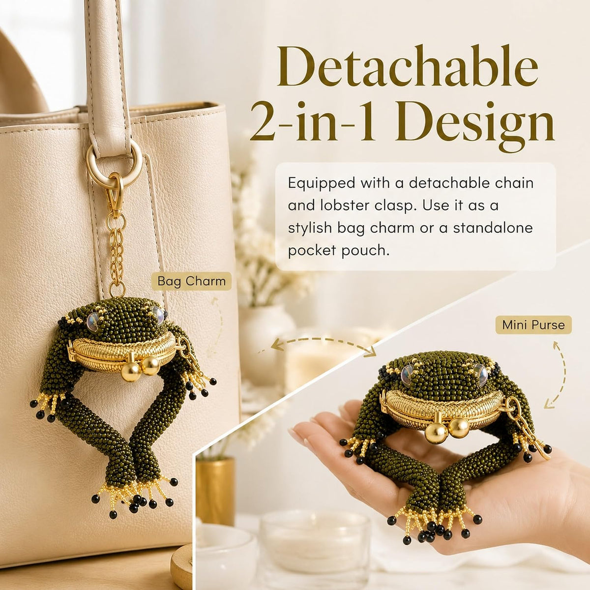 Charming Frog Coin Purse Mini Wallet 🐸