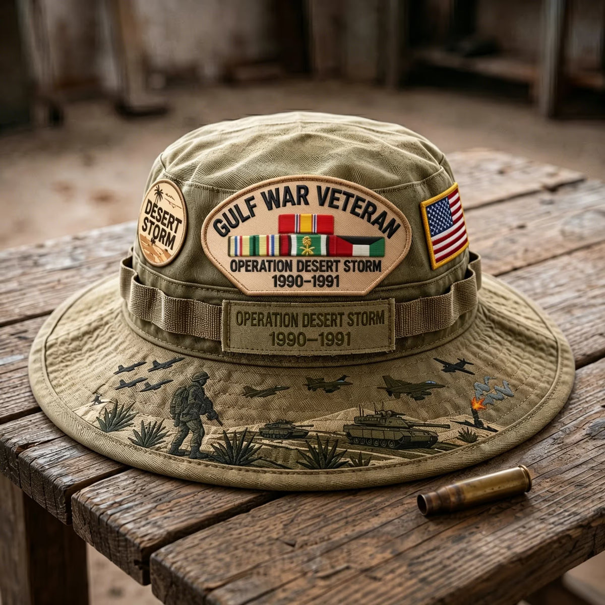 🇺🇸 Last Day Promo: 69% OFF 🎖️ - Gulf War Veteran Desert Storm Tribute Boonie Hat