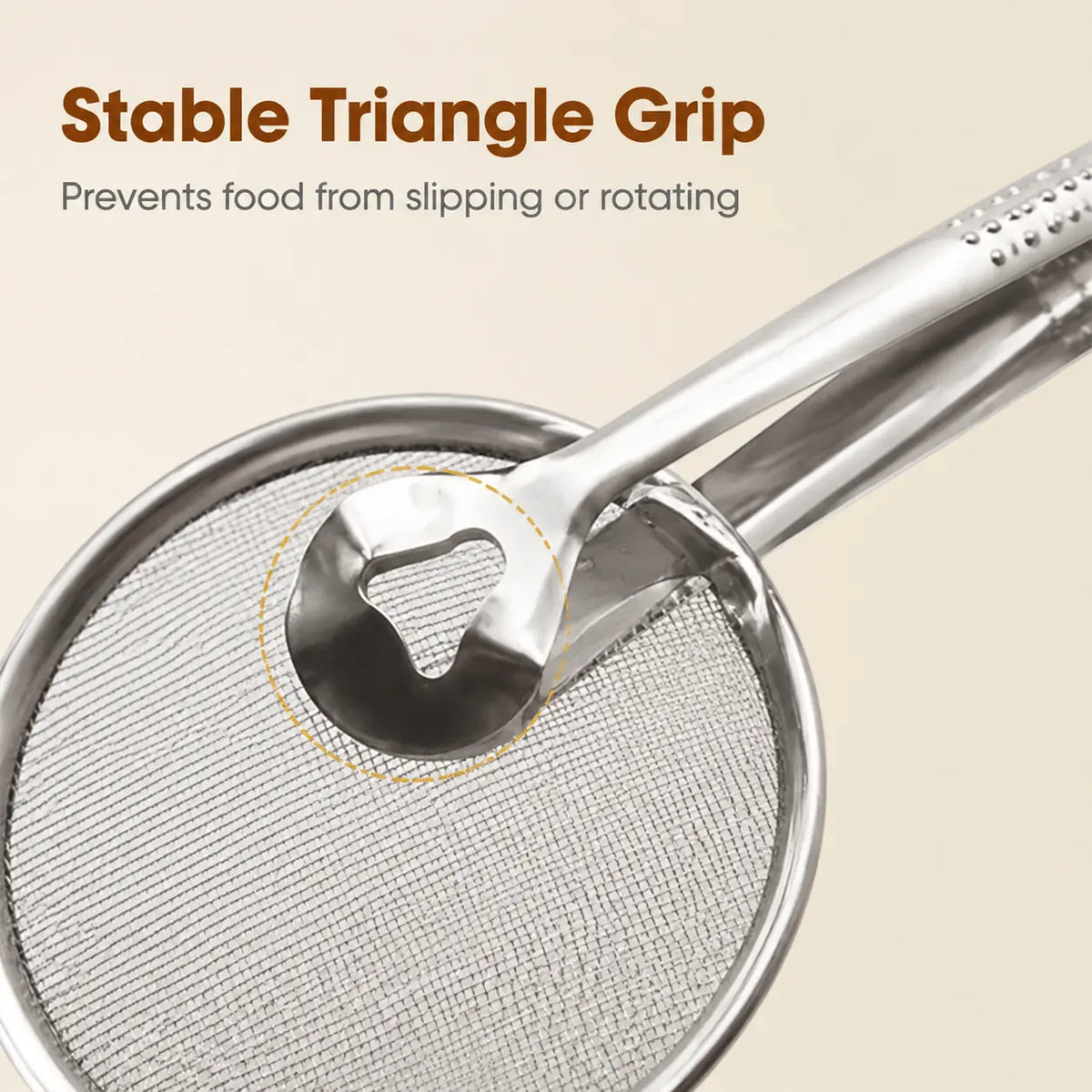 🍟 2-in-1 Stainless Steel Oil Strainer Tongs
