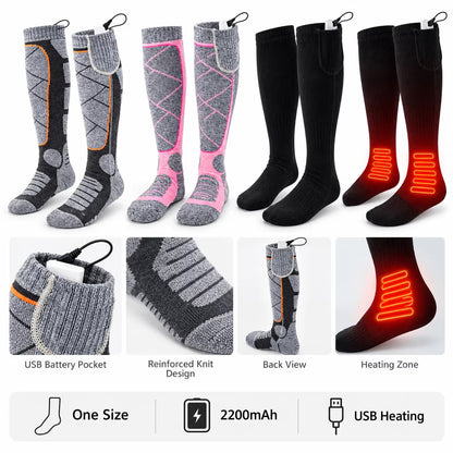 3-Step Temp USB Charging Foot Warm Stockings