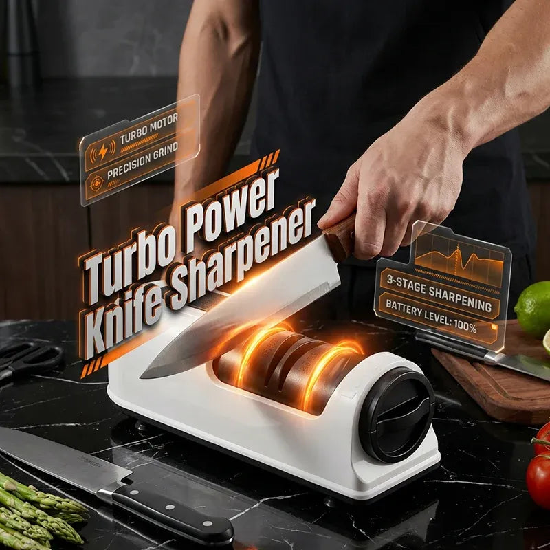 🔥Black Friday Deal|3-Stage Electric & Manual Knife Sharpener