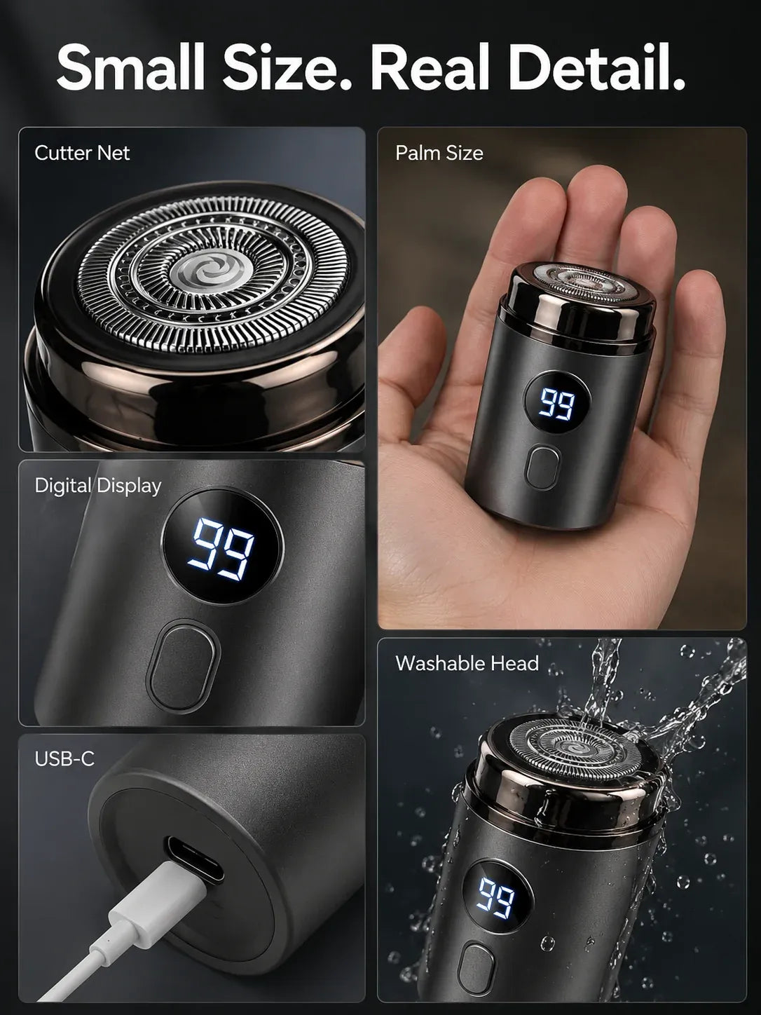 🔥 Hot Sale Mini Portable Electric Shaver for Men & Women – USB Rechargeable Waterproof Razor